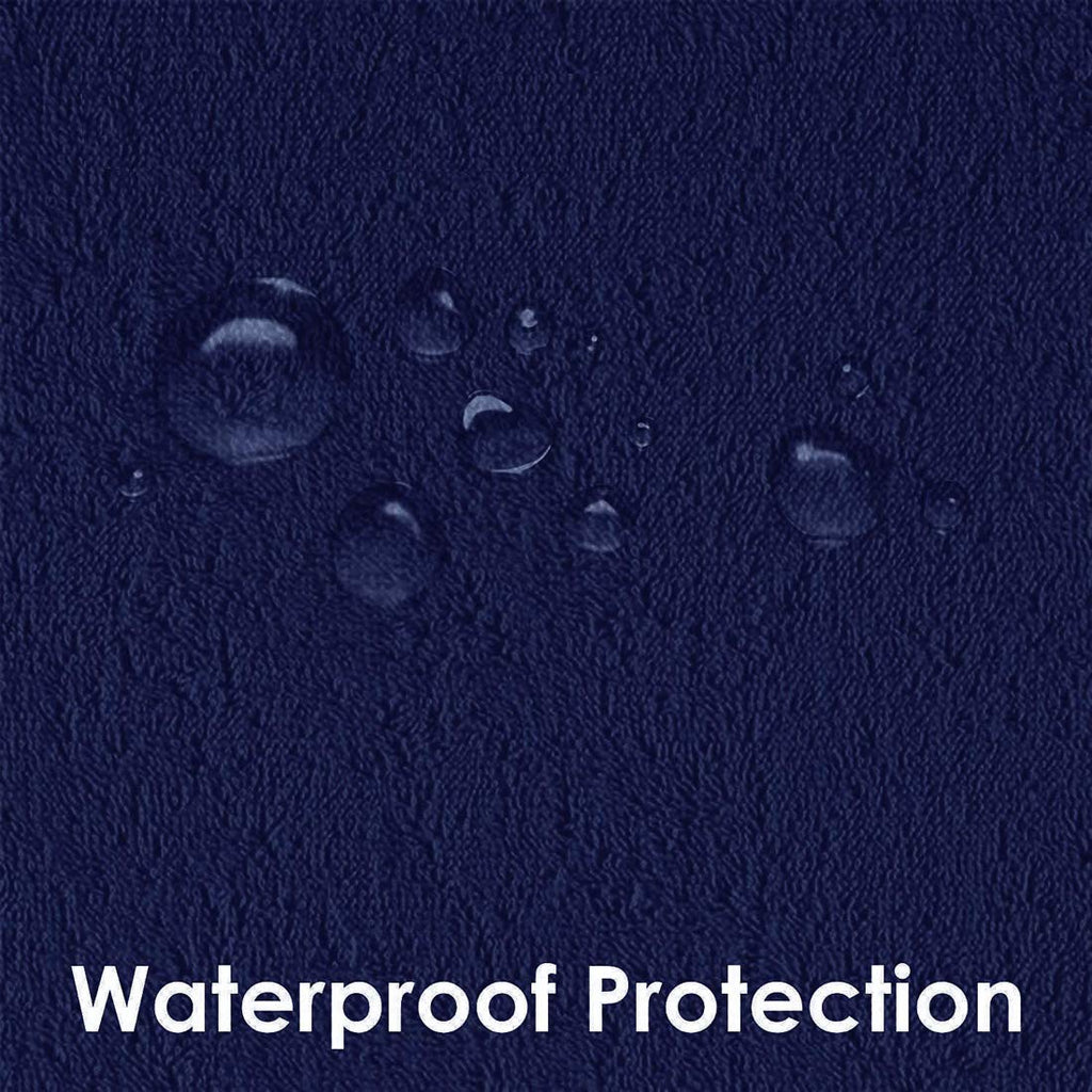 100% Waterproof Terry Cotton Fitted Mattress Protector for King Size Bed (78 x 72 Inch, Blue) Kafalo