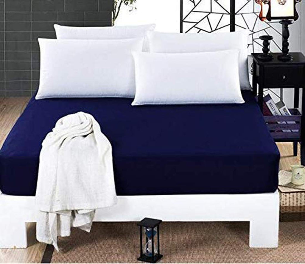 100% Waterproof Terry Cotton Fitted Mattress Protector for King Size Bed (78 x 72 Inch, Blue) Kafalo