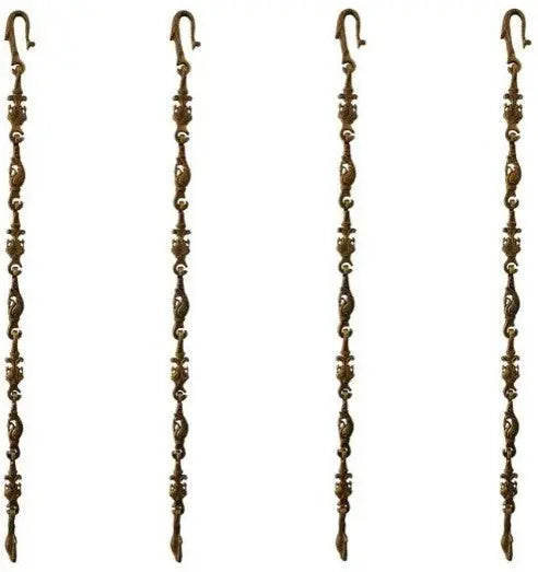 Decorative Handcrafted Brass Jhula Chain | Artisan Swing Chain for Rustic Home Ambience | Brass Jhula Chain ( Yellow, 90 inch)