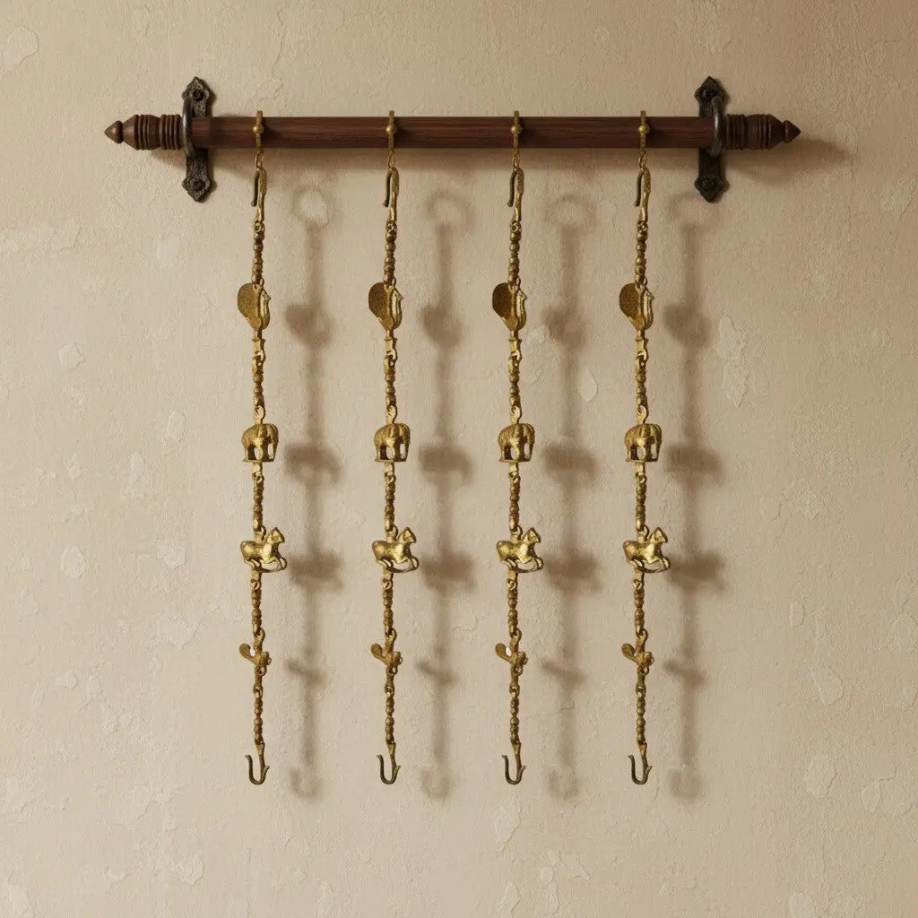 Designer Brass Swing Chain |  A Luxurious Touch for Your Home | Intricate Brass Swing Chain ( Yellow, 90 inch)