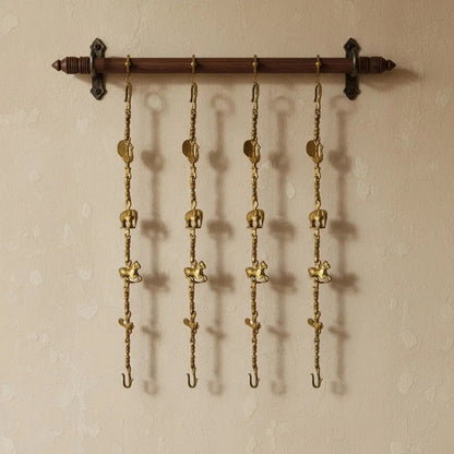 Designer Brass Swing Chain |  A Luxurious Touch for Your Home | Intricate Brass Swing Chain ( Yellow, 90 inch)