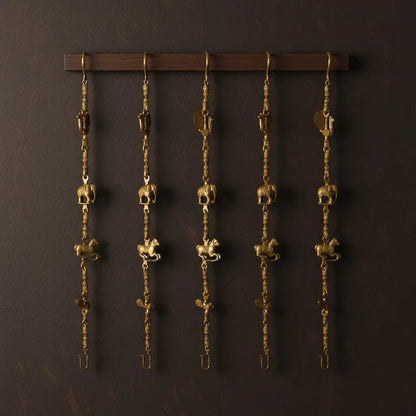 Decorative Brass Swing Chain | An Artisan Touch for Elegant Spaces | Rustic Brass Handmade Swing Chain ( Yellow, 90 inch)