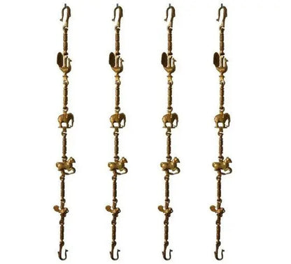 Premium Brass Jhula Chain | Designer Animal Swing Chain for a Regal Touch | Exclusive Brass Jhula Chain ( Yellow, 90 inch)