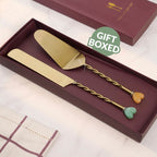 Love At First Slice Cake Knife And Server Set Of 2 Nestasia