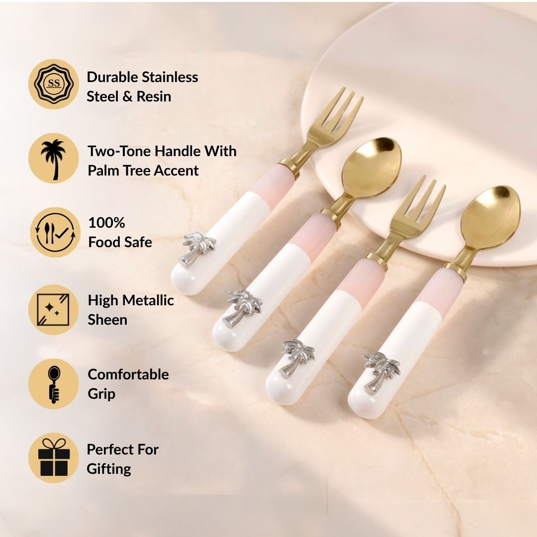 Tropical Soft Girl Cutlery Set Of 4 Nestasia