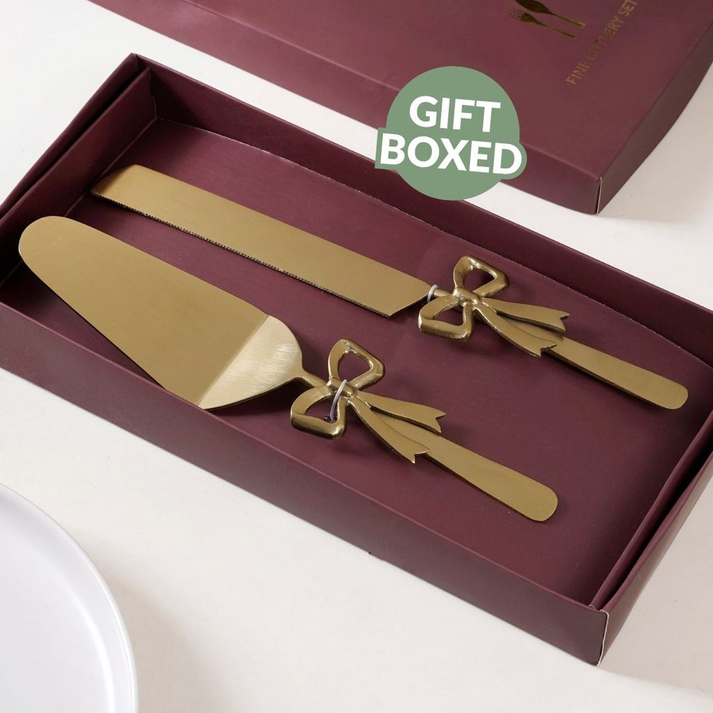 Bowmance Cake Knife And Server Set Of 2 Nestasia