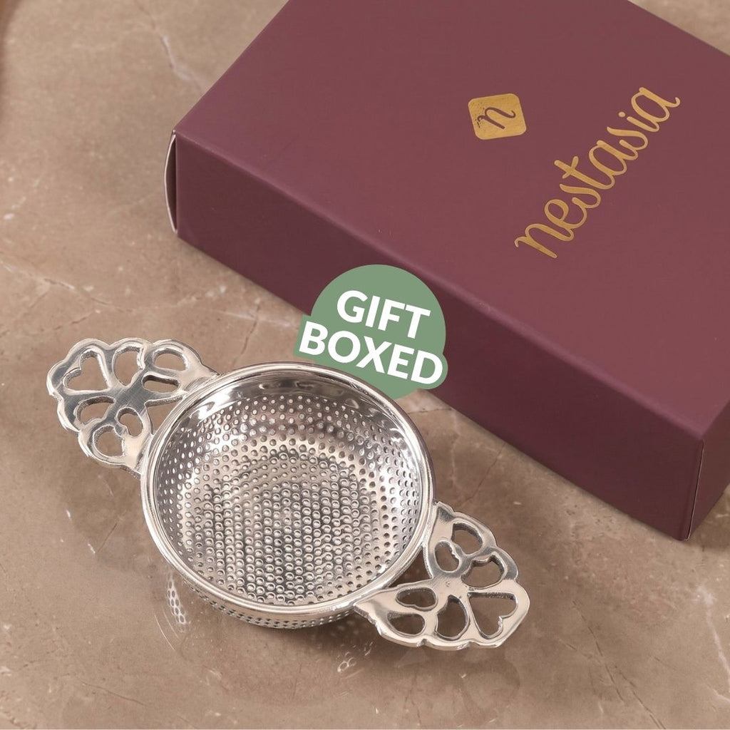 Stainless Steel Loose Leaf Tea Strainer 11x6cm Nestasia