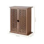 Blessed Pooja Mandir For Home Office With LED Light 36x19x44cm Brown Nestasia