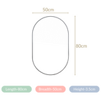Oval Wall Mirror Black Small Nestasia