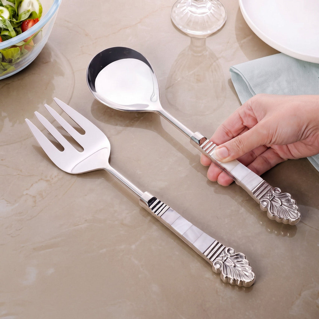 Baroque MOP Serving Spoon Set Of 2 Nestasia