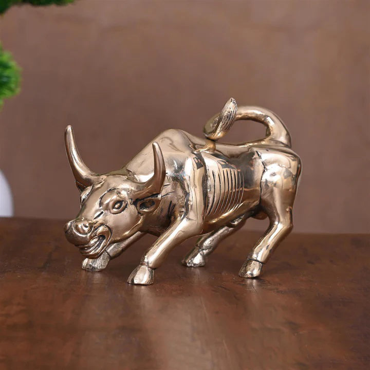 Brass Bull Figurine (4.5 Inch) Vedansh Craft