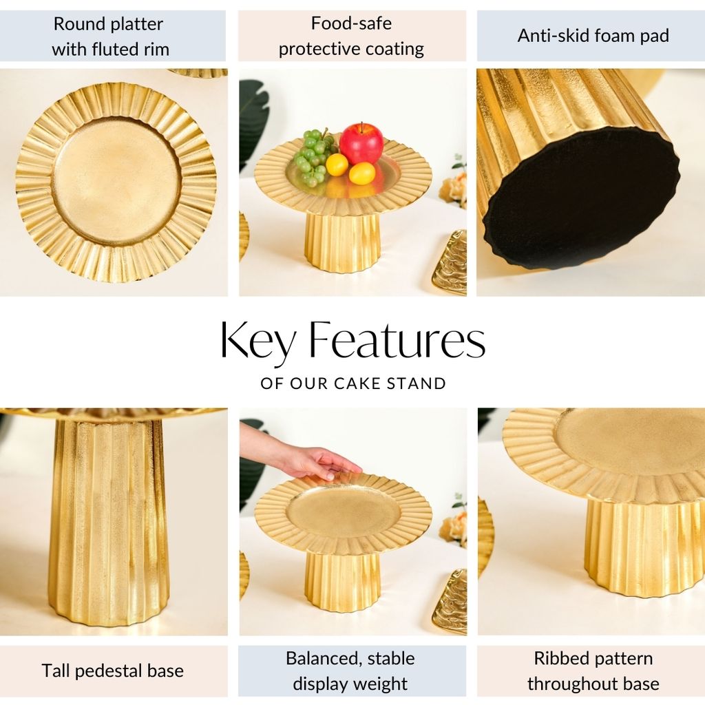 Halo Gold Dessert Riser Tall Nestasia