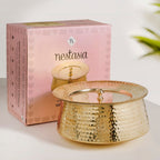 Hammered Pure Brass Biriyani Handi Lagan With Lid 4000ml Nestasia