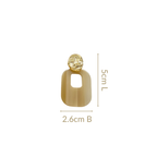 Hammered Metal Beige Danglers Nestasia