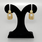 Hammered Metal Beige Danglers Nestasia
