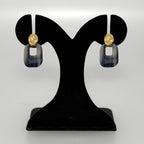 Hammered Metal Black Danglers Nestasia