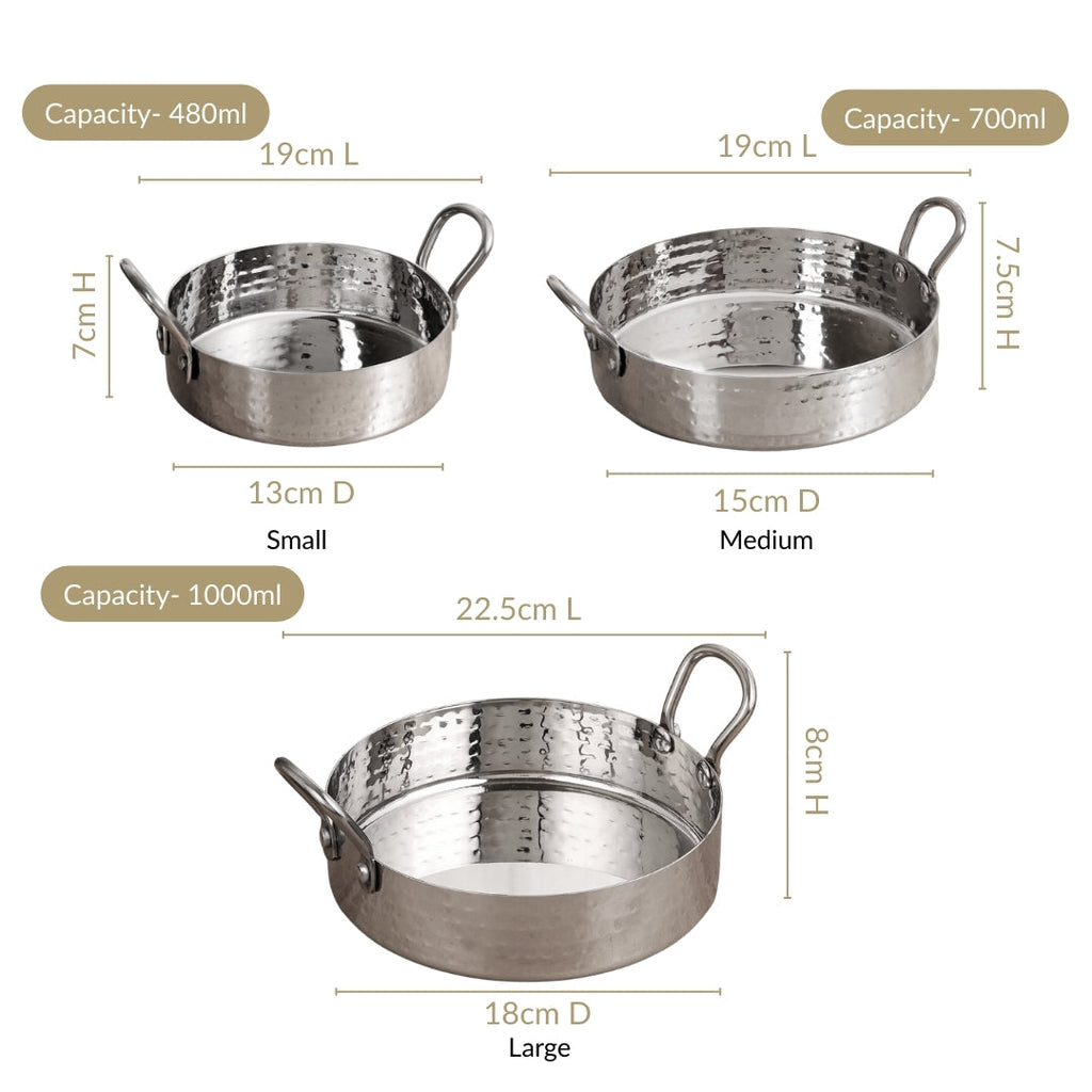 Nested Stainless Steel Round Serving Dish Set Of 3 Nestasia