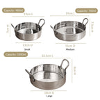 Nested Stainless Steel Round Serving Dish Set Of 3 Nestasia