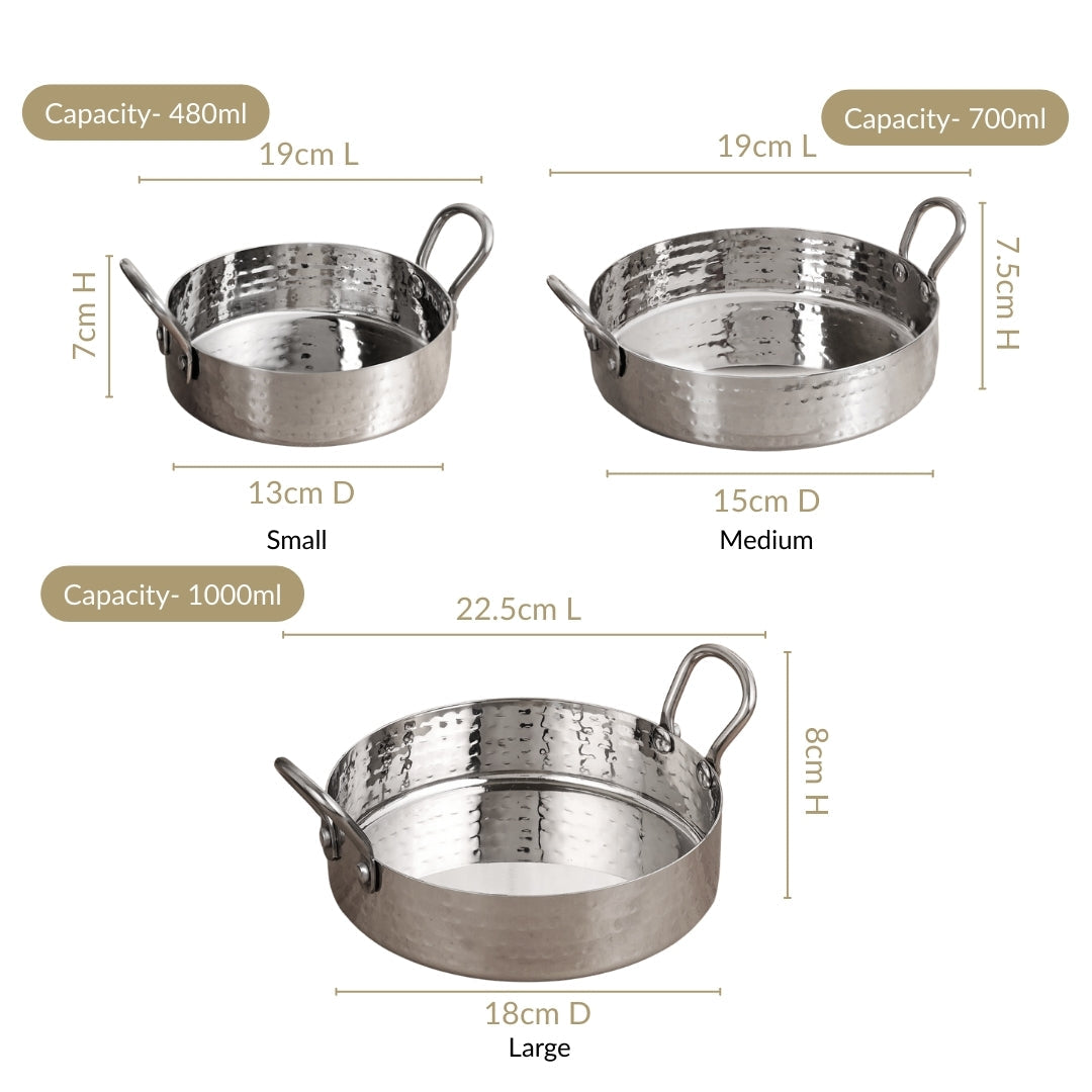 Nested Stainless Steel Round Serving Dish Set Of 3 Nestasia