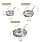 Hammered Stainless Steel Serving Pan With Handle Set Of 3 Nestasia