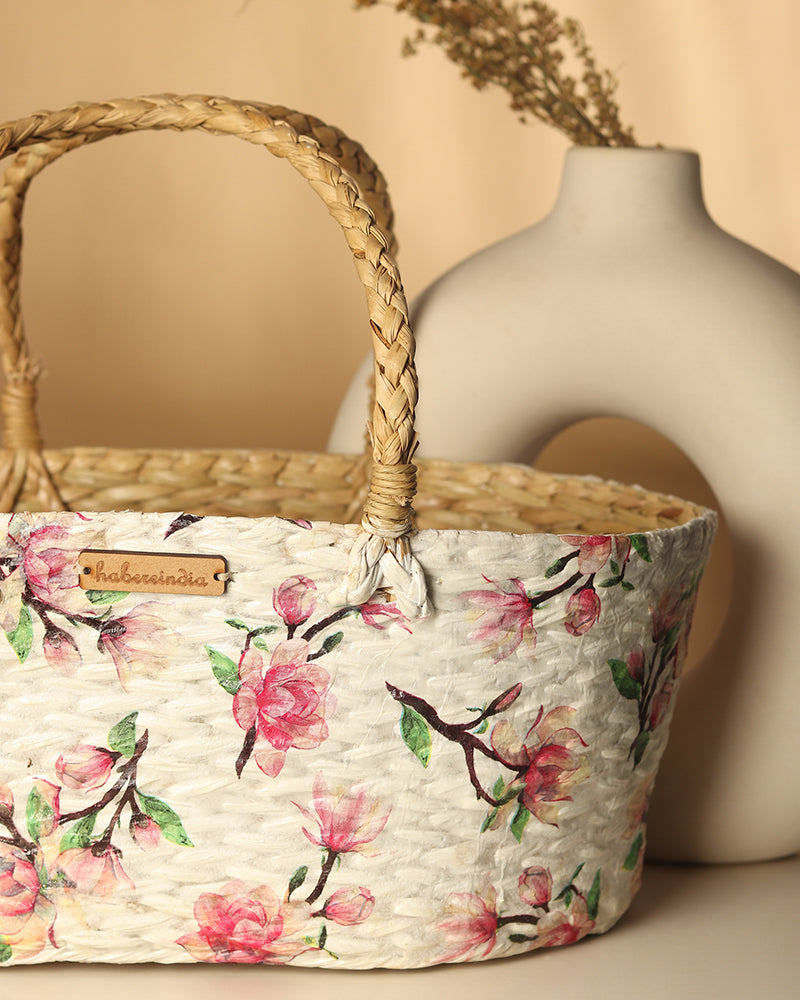 Multipurpose Seagrass Hamper Basket for Gifts, Organization, and Stylish Decor