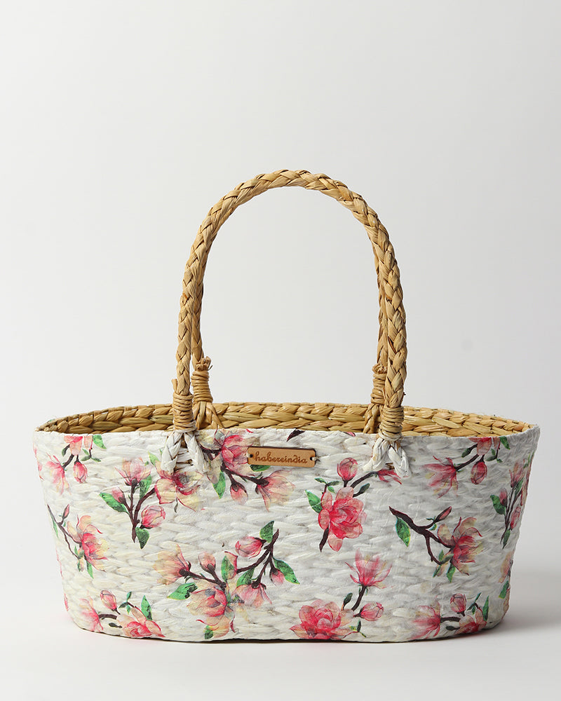Multipurpose Seagrass Hamper Basket for Gifts, Organization, and Stylish Decor