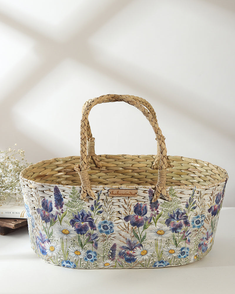 Artisanal Seagrass Hamper Basket for Luxury Gifting and Festive Celebrations