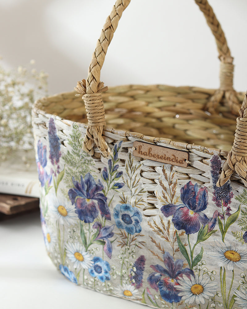 Artisanal Seagrass Hamper Basket for Luxury Gifting and Festive Celebrations