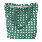 Green And White Tote Bag Nestasia