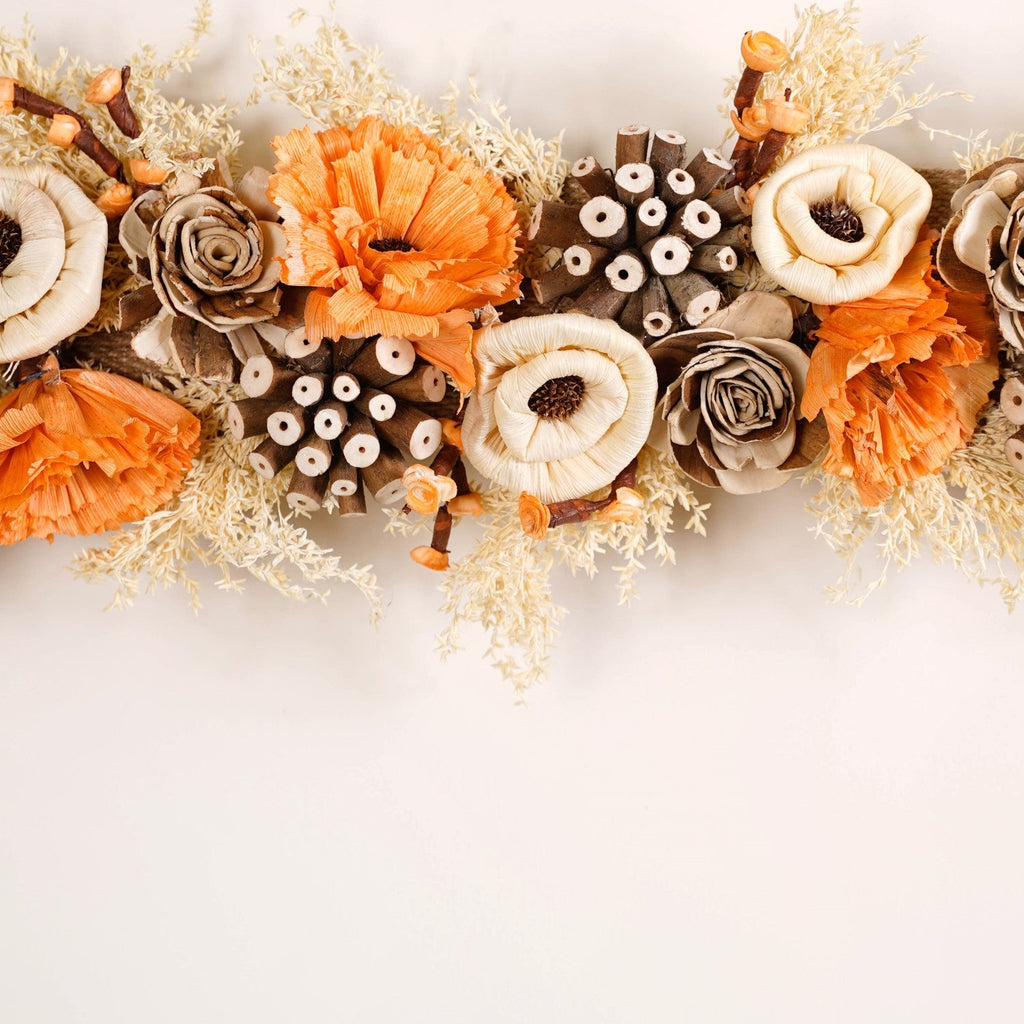 Handmade Door Toran With Orange Sola Flower Nestasia