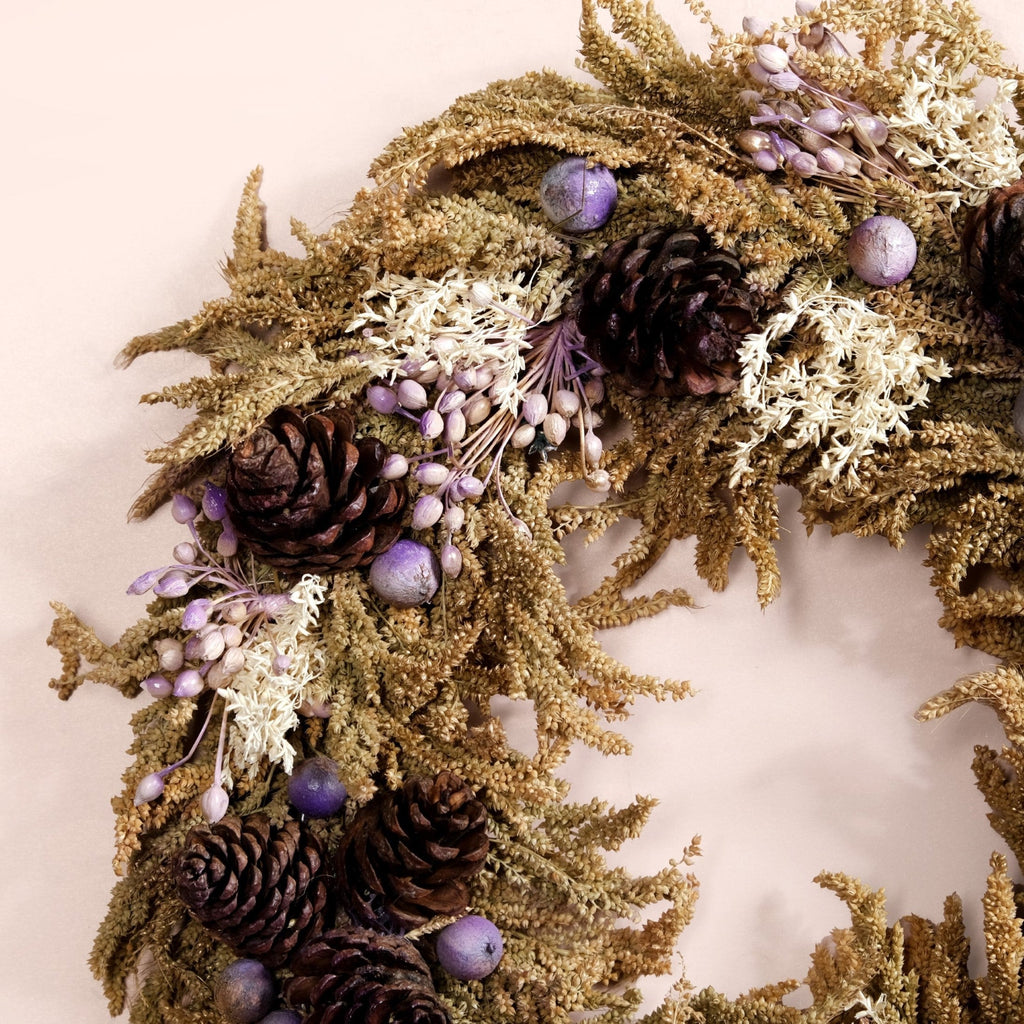 Handmade Dried Flowers Wreath Lavender Nestasia