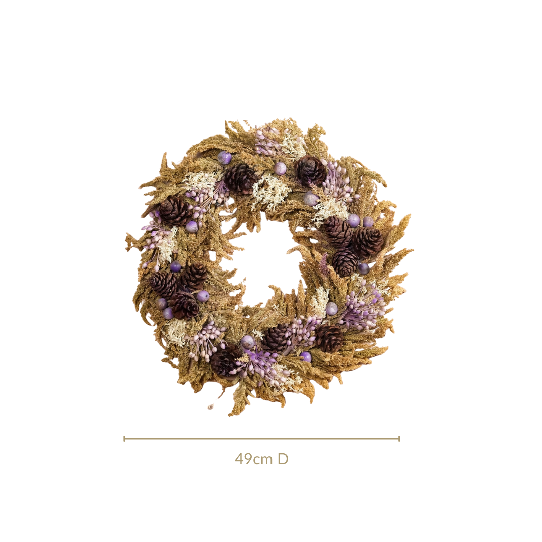 Handmade Dried Flowers Wreath Lavender Nestasia