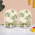 Handmade Lippan Art Tealight Candle Holder Set Of 2 Nestasia