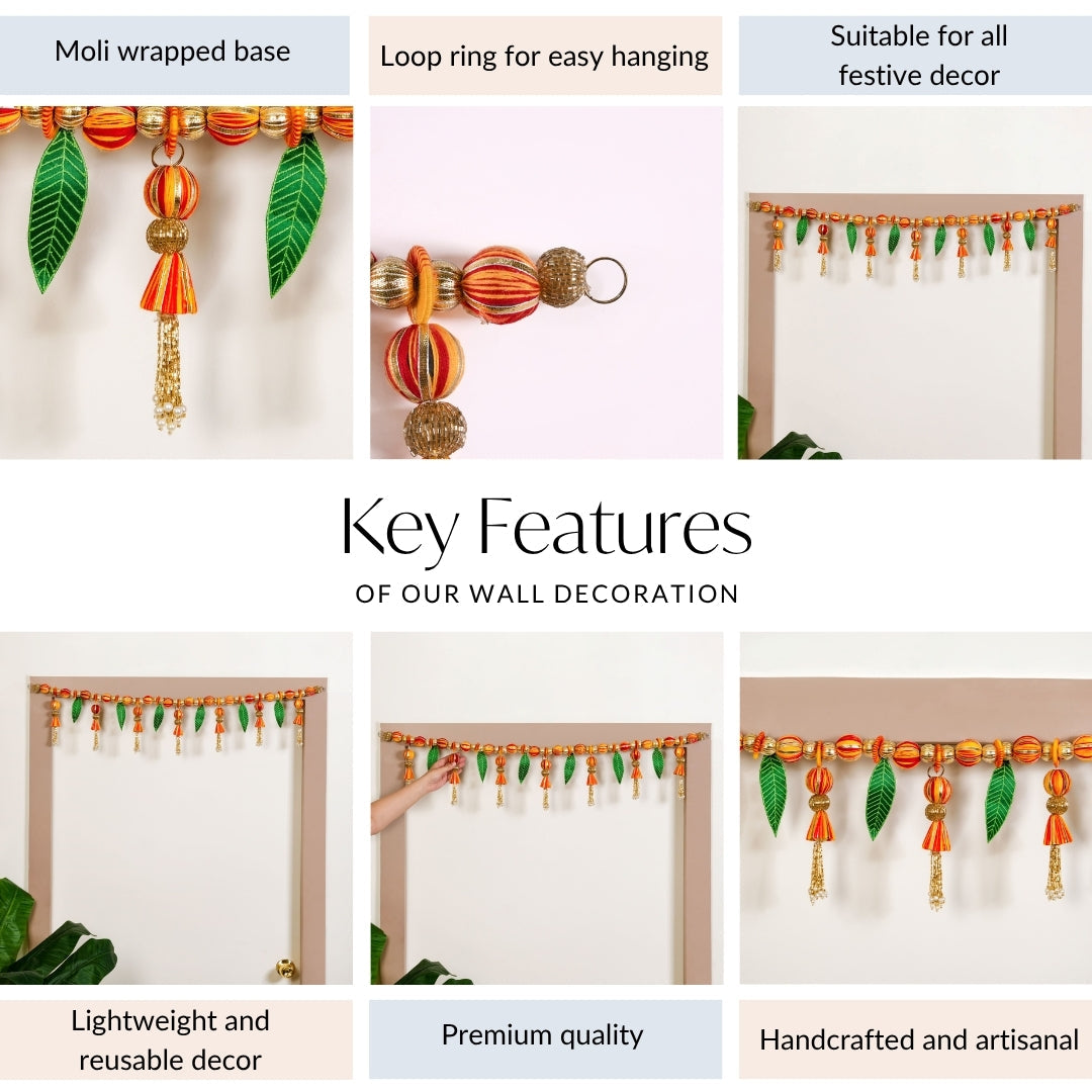 Handmade Mauli Toran For Puja Decor Nestasia