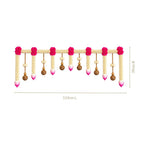 EcoCharm Handmade Pink Shola Bloom Front Door Jute Bandarwal 113x39cm Nestasia