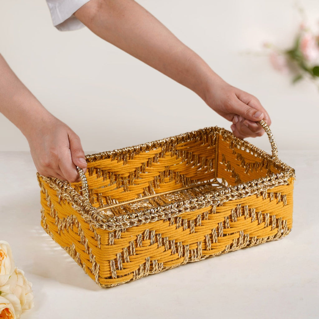 Handwoven Tray Yellow Nestasia