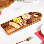 Wreath Ring Acacia Wood Platter 44x15cm Nestasia