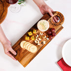 Wreath Ring Acacia Wood Platter 44x15cm Nestasia