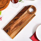 Wreath Ring Acacia Wood Platter 44x15cm Nestasia