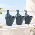 Hanging Alpina Planter Self Watering Grey Set Of 3 Nestasia