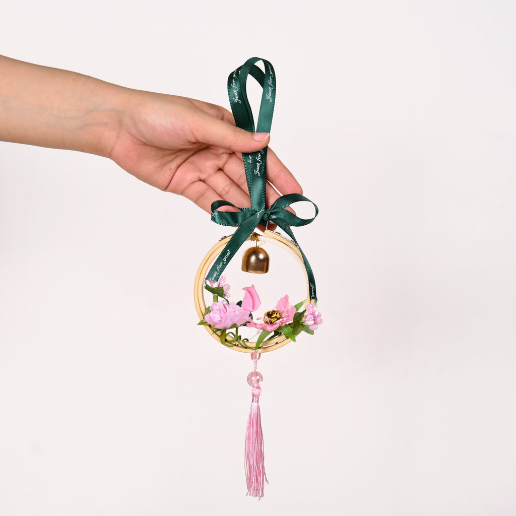 DIY Floral Swinging Car Ornament Pink Nestasia