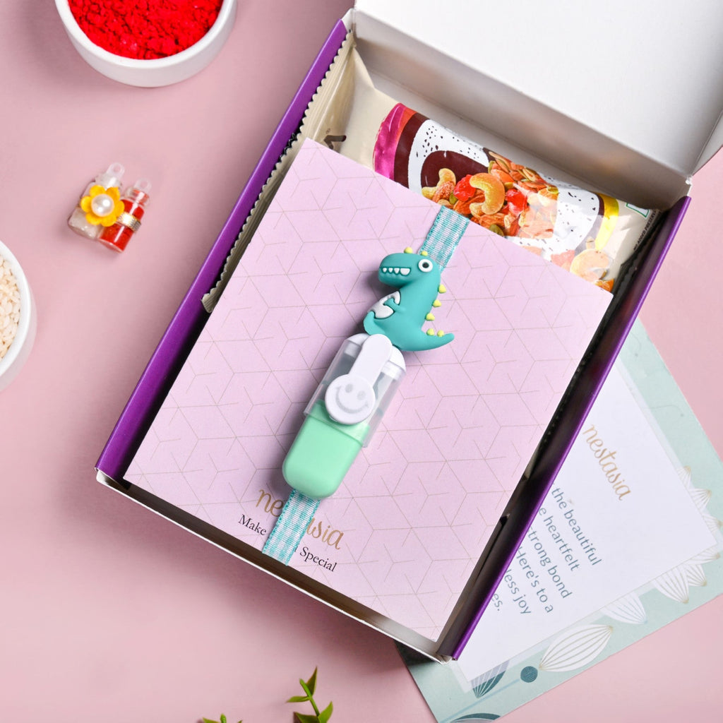 Happy Dino Rakhi Gift Set Nestasia