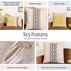 Harmony Hues Cushion Cover Set Of 3 40x40cm Nestasia