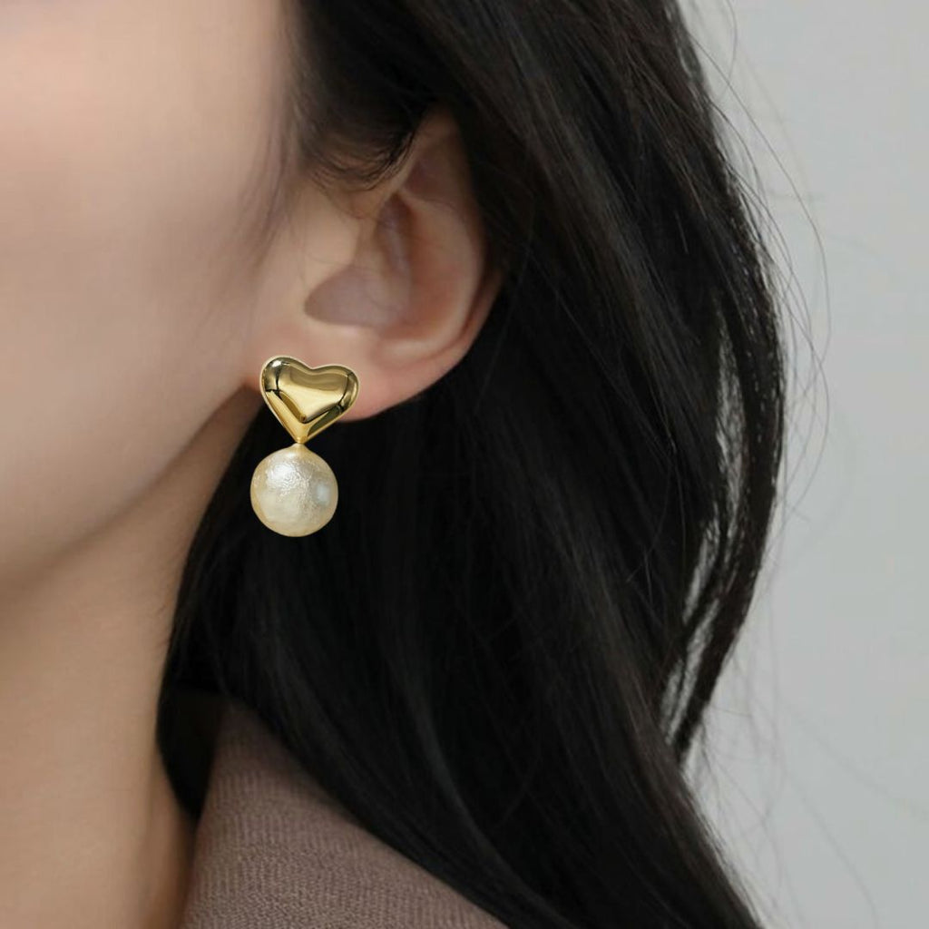 Heart Drop Earrings Nestasia