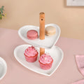Heart Two Tier Ceramic Cake Stand Nestasia