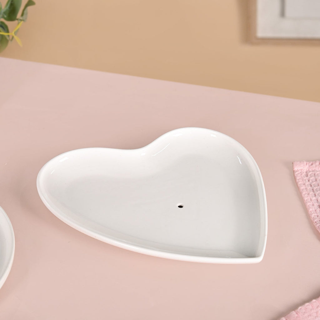Heart Two Tier Ceramic Cake Stand Nestasia