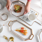 Heart Long Plate with Handle Nestasia