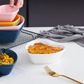 Hearty Ceramic Bakeware Small White 6 Inch Nestasia