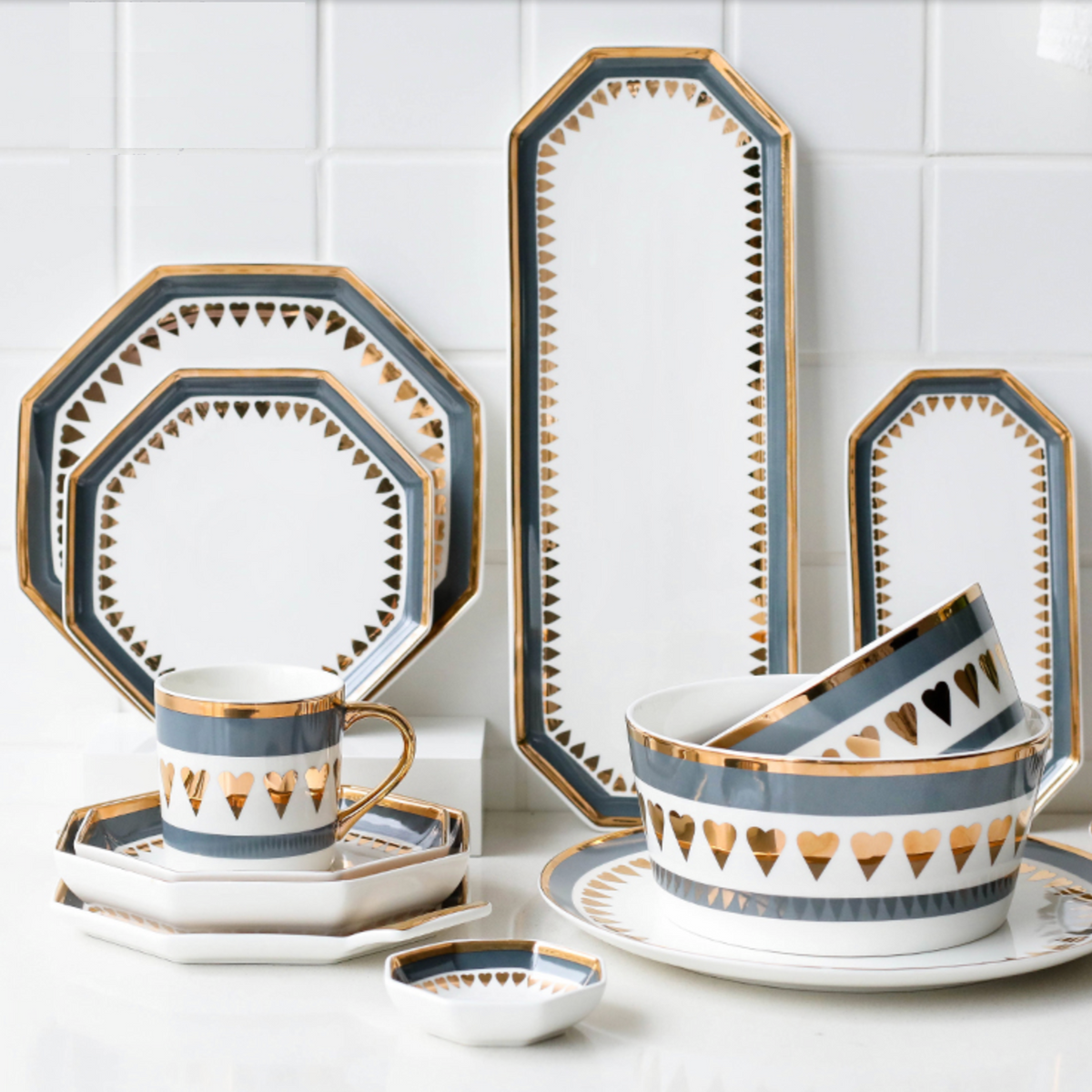 Heart Long Plate Nestasia