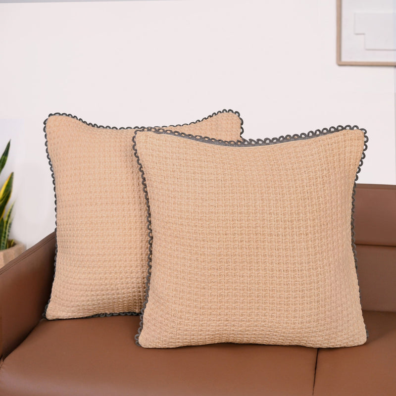 Hearth Hue Cotton Cushion Cover Set Of 2 Nestasia